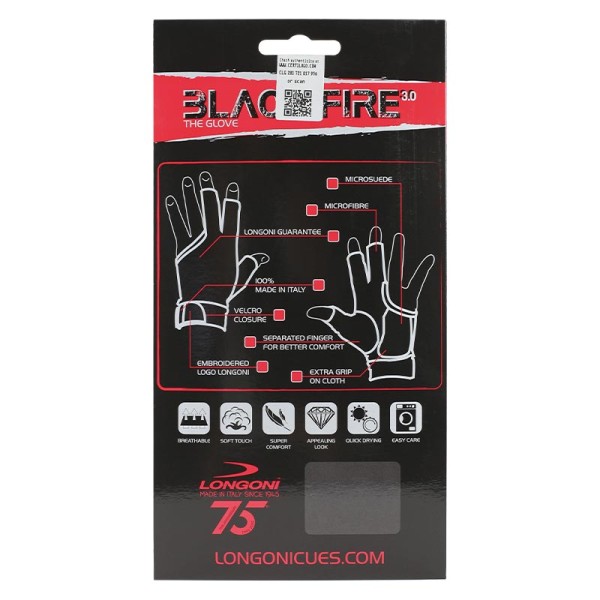 Longoni Glove Black Fire 3.0 for left hand
