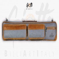 Longoni Masai 25 Silver pool cue - Longoni Giotto Essenza 4x8 Soft Cue Case